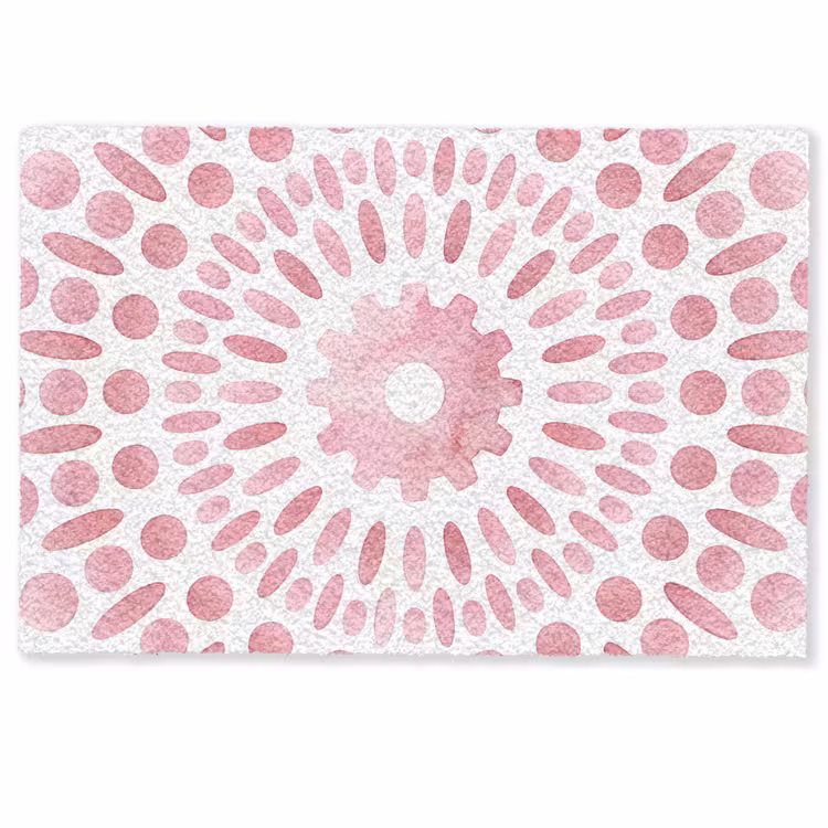 Abstract - Vormen - Patroon - Aquarel - Roze Deurmat klein -zkaufland3d