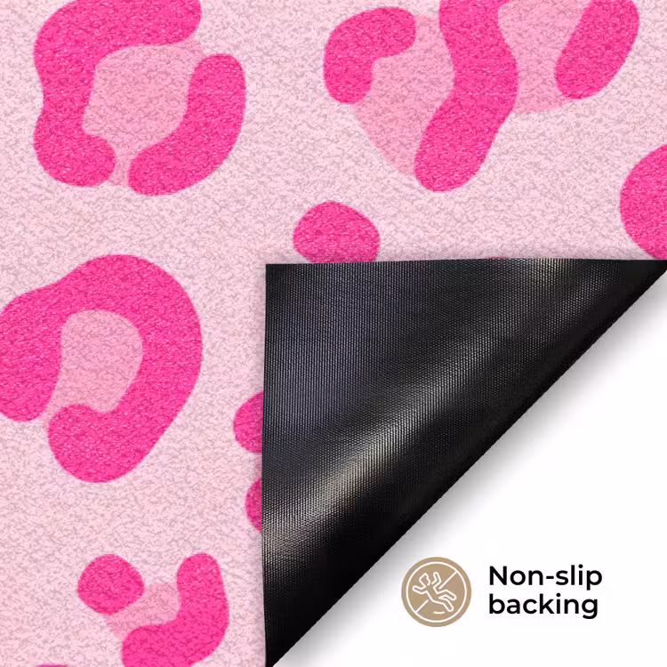 Dierenprint - Patroon - Abstract - Modern - Roze Deurmat klein -antislip_EN