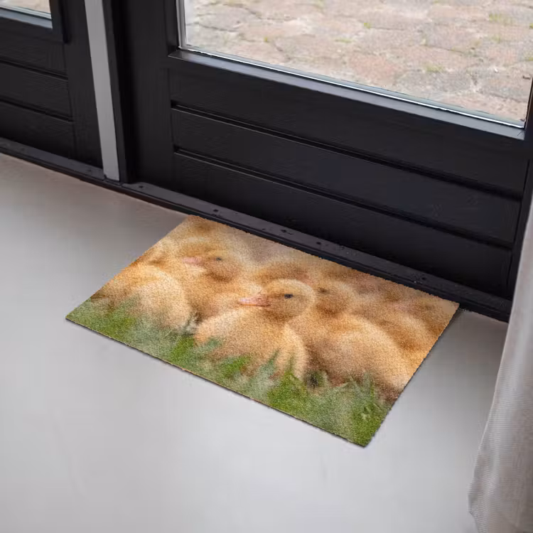 Pijltje - Eend - Natuur - Geel Deurmat klein -sfeer2