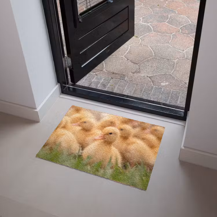 Pijltje - Eend - Natuur - Geel Deurmat klein -sfeer5