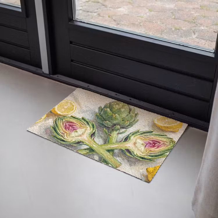 Doormat - Artichoke - Lemon - Food - Artisjok - Citroen - Eten Deurmat klein