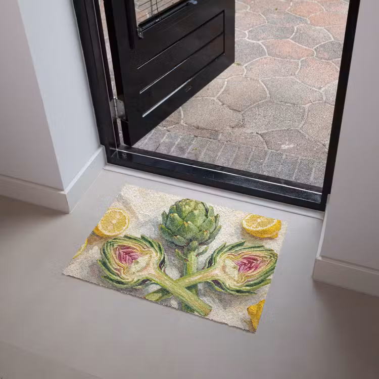 Doormat - Artichoke - Lemon - Food - Artisjok - Citroen - Eten Deurmat klein