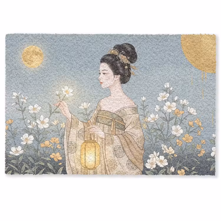 Aziatisch - Vrouw - Kimono Deurmat klein -zkaufland3d