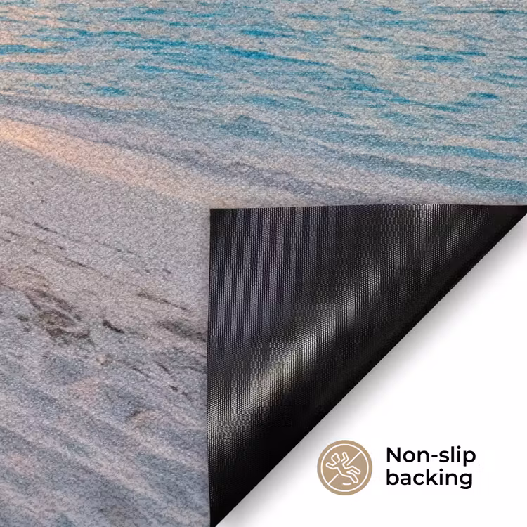 Strand - Zonsondergang - Palmbomen - Tropisch - Natuur Deurmat klein -antislip_EN