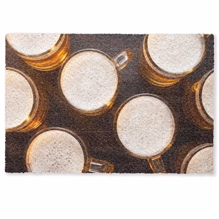 Bier - Glazen - Schuim - Hout - Drank Deurmat klein -zkaufland3d