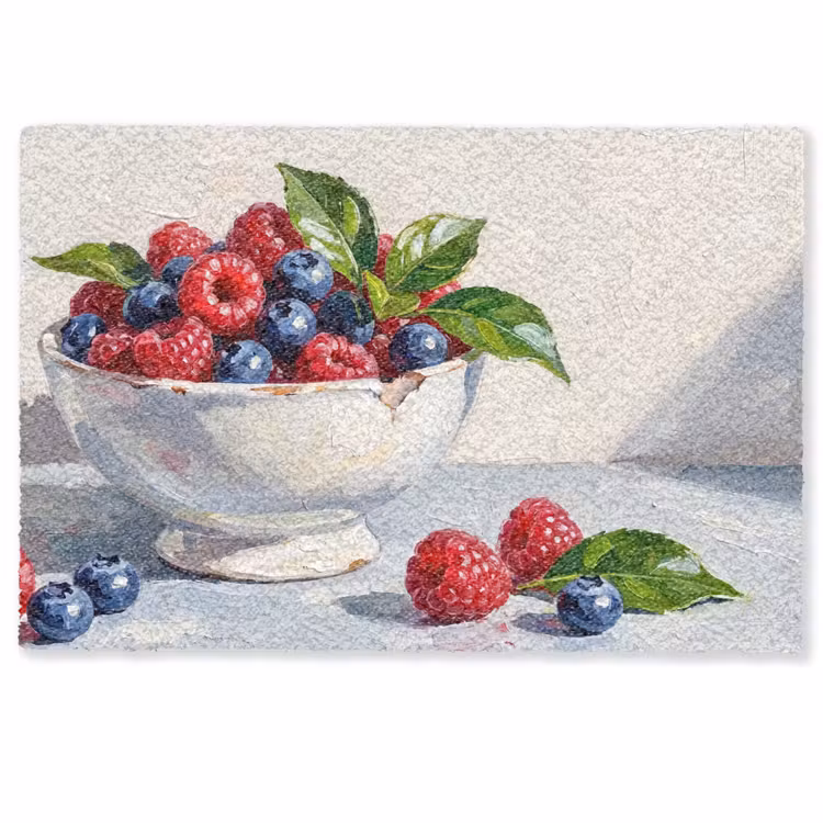 Doormat - Berries - Bowl - Food - Bessen - Kom - Eten Deurmat klein