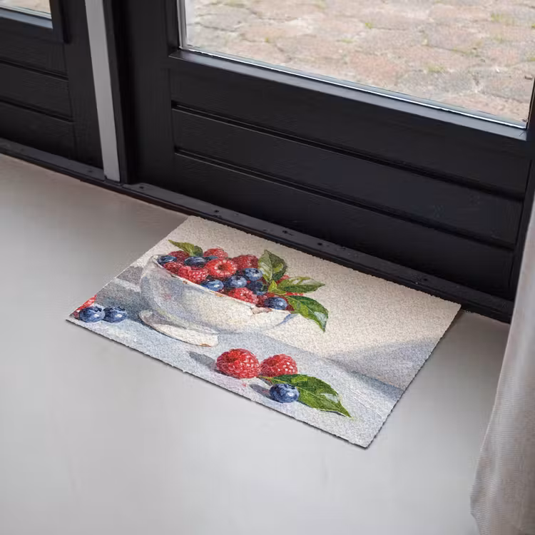 Doormat - Berries - Bowl - Food - Bessen - Kom - Eten Deurmat klein