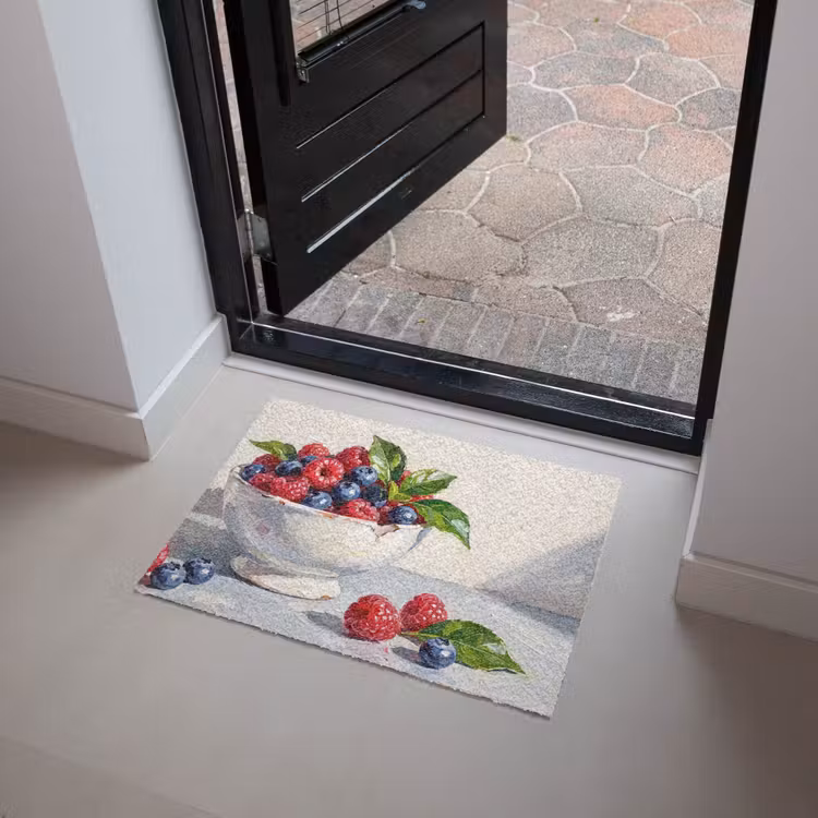Doormat - Berries - Bowl - Food - Bessen - Kom - Eten Deurmat klein