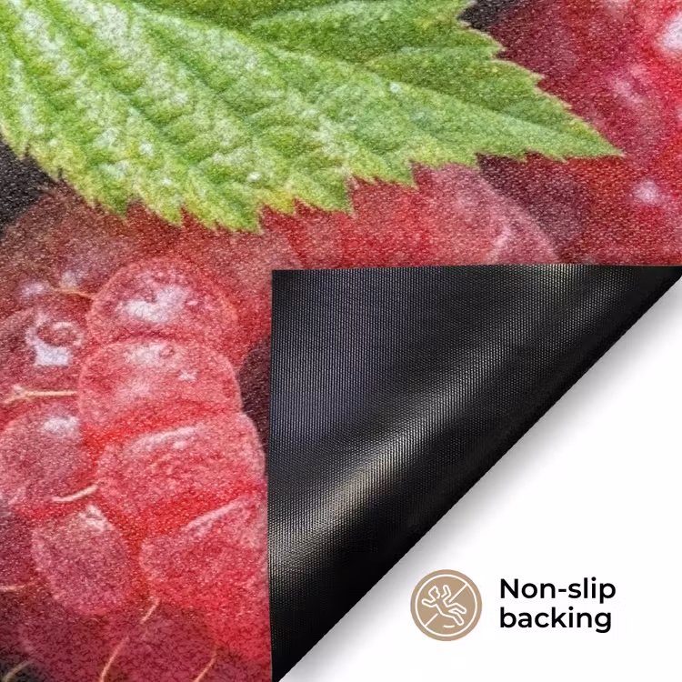 Bessen - Vers - Waterdruppels - Kleurrijk - Eten Deurmat klein -antislip_EN