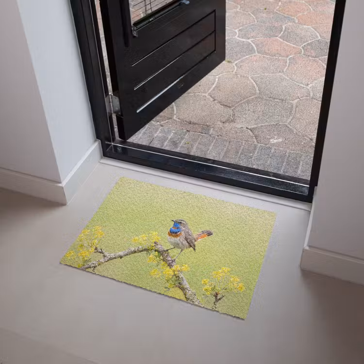 Vogel - Tak - Natuur - Kleurrijk Deurmat klein -sfeer5