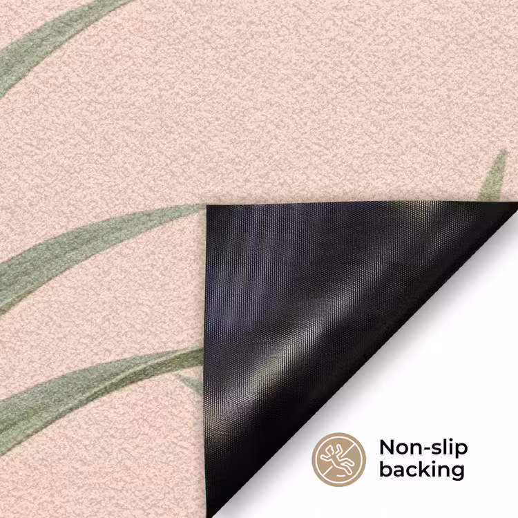 Vogel - Bloem - Natuur - Roze Deurmat klein -antislip_EN