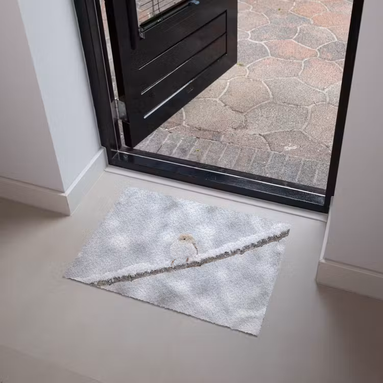 Vogeltje - Sneeuw - Tak - Winter - Zacht Deurmat klein -sfeer5