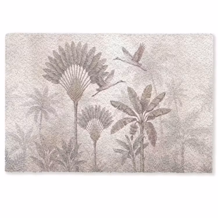 Vogel - Tropisch - Jungle - Natuur - Beige Deurmat klein -zkaufland3d