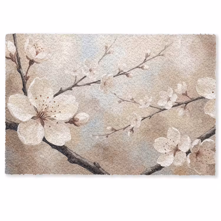 Bloesem - Takken - Schilderij - Beige - Serene Deurmat klein -zkaufland3d