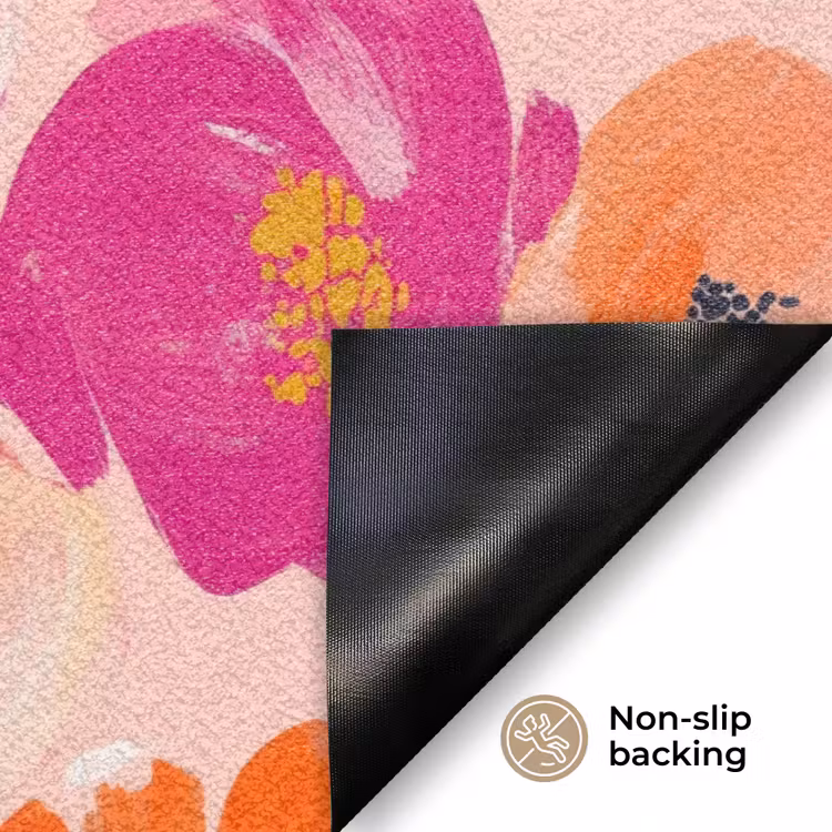 Bloesems - Vrolijk - Kleurrijk Deurmat klein 898 -antislip_EN