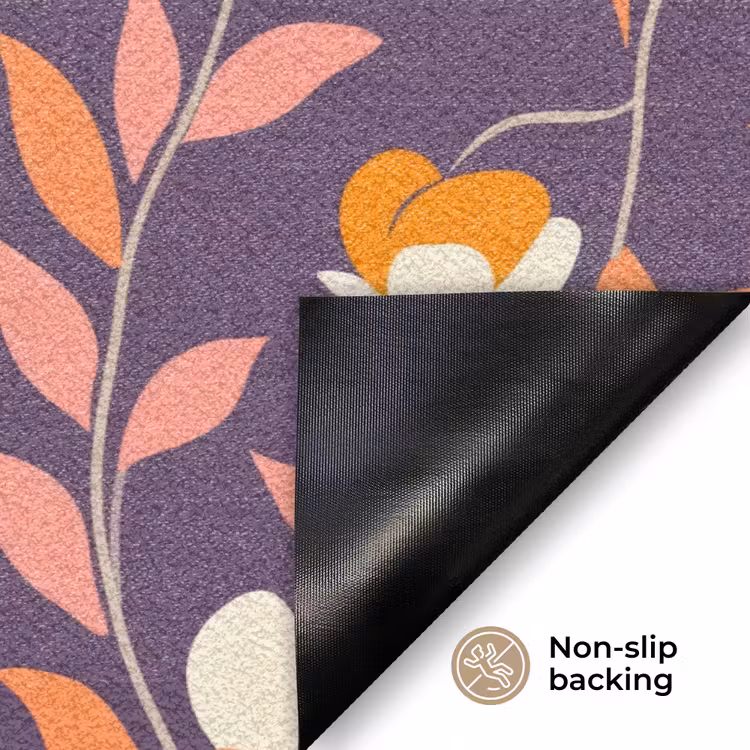 Boho - Vintage - Paars Deurmat klein 898 -antislip_EN