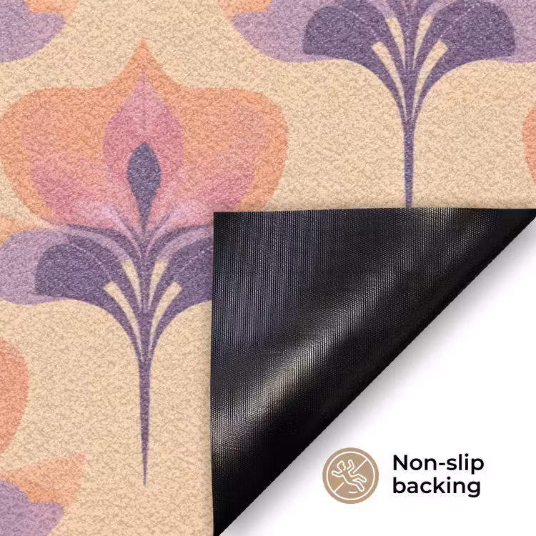 Botanisch - Patroon - Pastel Deurmat klein 898 -antislip_EN