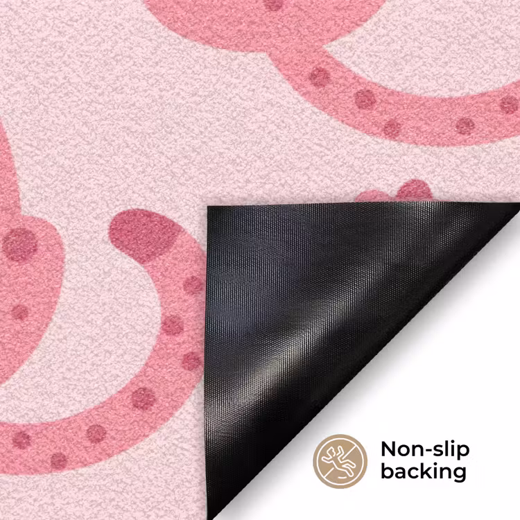 Kat - Gevlekt - Dieren - Patroon - Roze Deurmat klein -antislip_EN