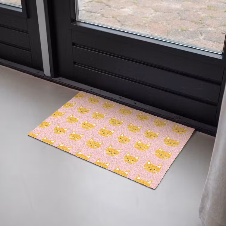 Katten - Patroon - Roze Deurmat klein 898 -sfeer2