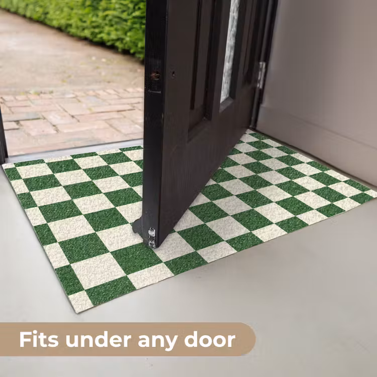 Schaakbord - Patroon - Groen Deurmat klein 898 -USP_EN