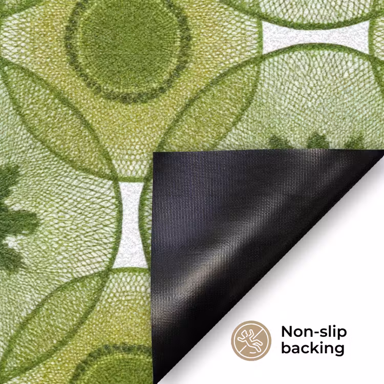 Cirkels - Patroon - Groen Deurmat klein 898 -antislip_EN