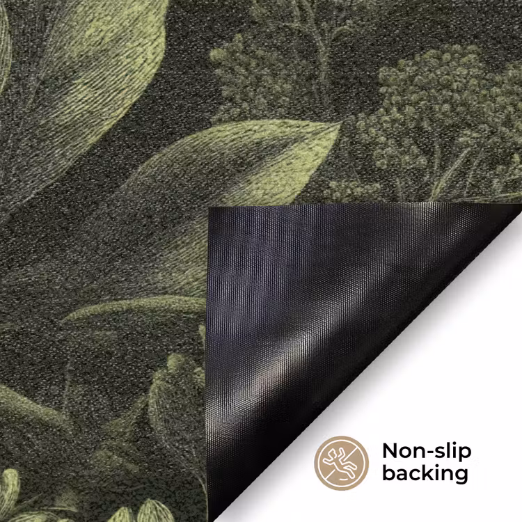 Klassiek - Donker - Botanisch - Planten Deurmat klein 898 -antislip_EN