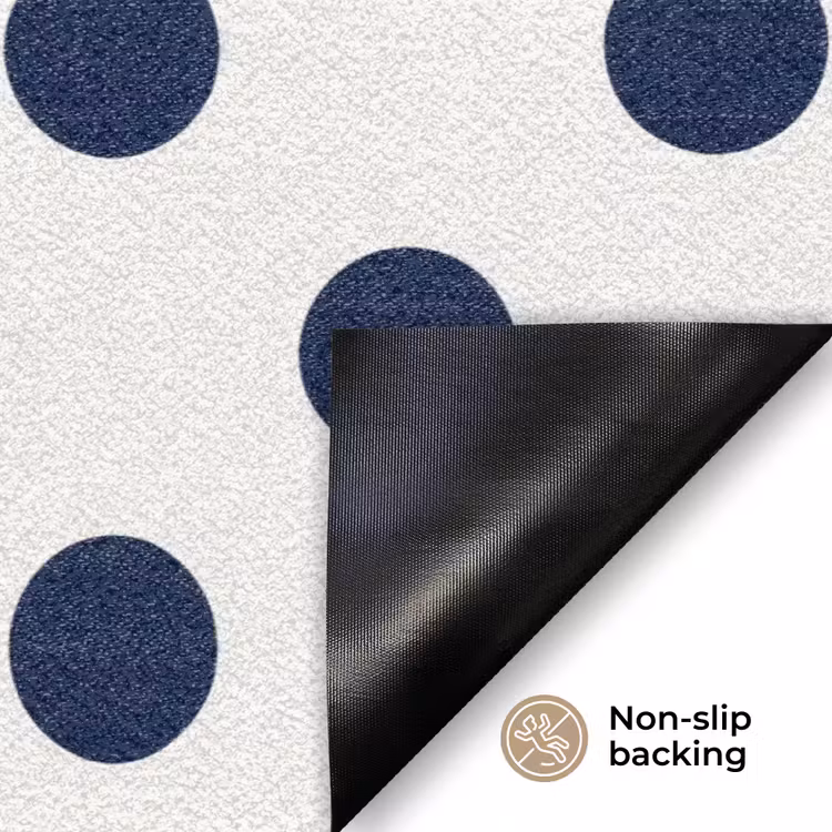 Klassiek - Stippen - Blauw Deurmat klein 898 -antislip_EN