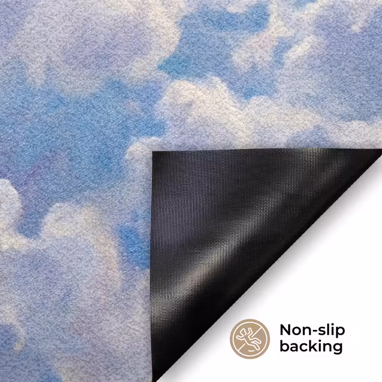 Wolken - Lucht - Natuur - Abstract - Blauw Deurmat klein -antislip_EN