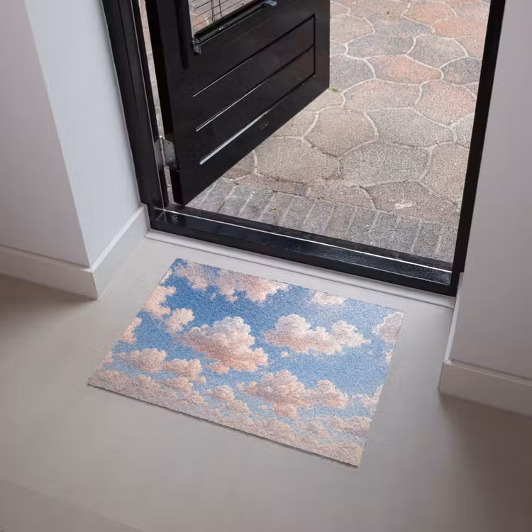 Wolken - Hemel - Natuur - Licht - Blauw Deurmat klein -sfeer5