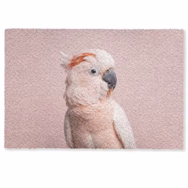Kaketoe - Portret - Roze Deurmat klein -zkaufland3d