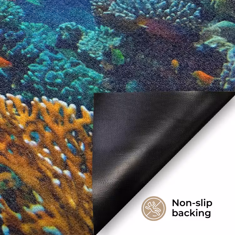 Koraal - Vissen - Oceaan - Natuur - Kleurrijk Deurmat klein -antislip_EN