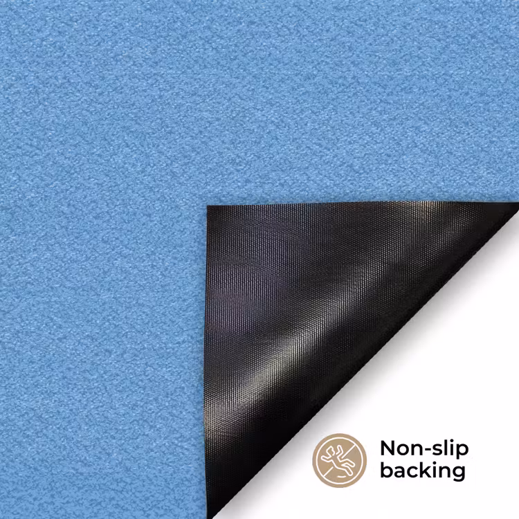 Cornflower - Blue - Blauw Deurmat klein 898 -antislip_EN