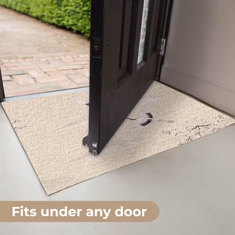 Kraanvogels - Bloesem - Beige Deurmat klein -USP_EN