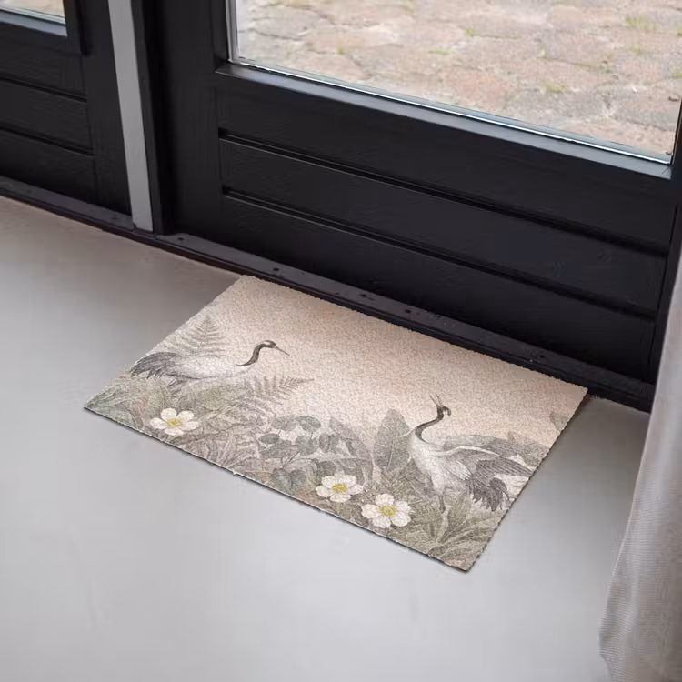 Kraanvogels - Natuur - Roze Deurmat klein -sfeer2