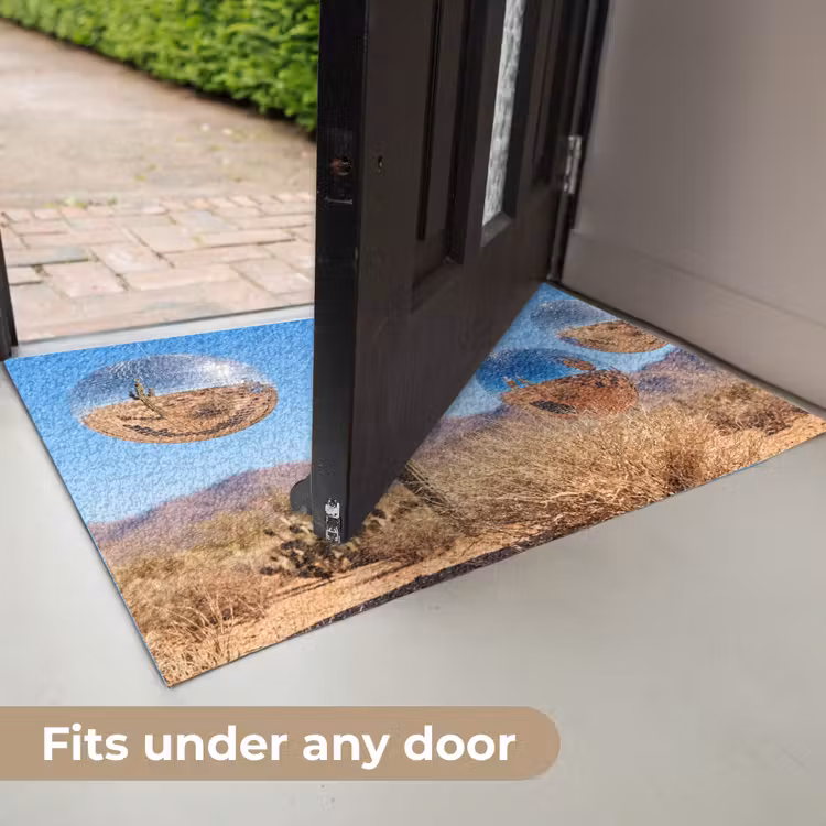 Doormat - Desert - Mirror Ball - Art - Woestijn - Spiegelbal - Kunst Deurmat klein