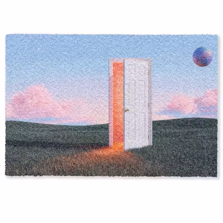 Doormat - Door - Fantasy - Space - Deur - Fantasie - Ruimte Deurmat klein