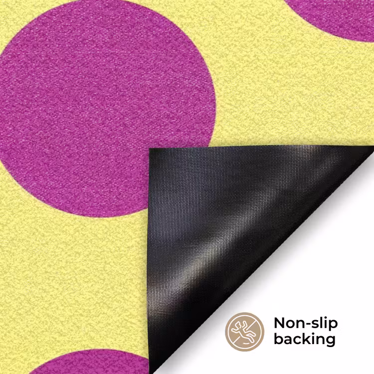 Dots - Klassiek - Geel Deurmat klein 898 -antislip_EN