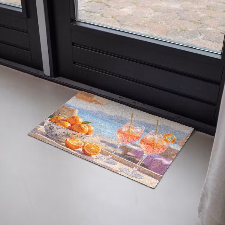 Drank - Glazen - Strand - Zomer - Oranje Deurmat klein -sfeer2