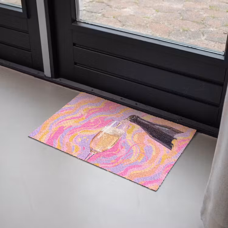Drank - Inschenken - Feest - Abstract - Roze Deurmat klein -sfeer2