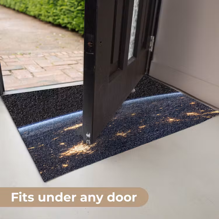 Doormat - Earth - Night - Space - Aarde - Nacht - Ruimte Deurmat klein