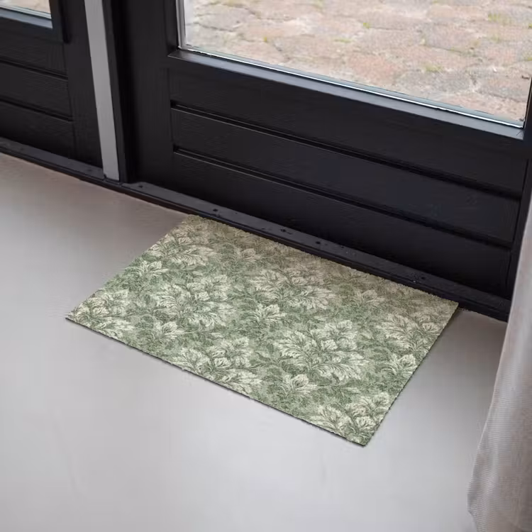 Sierlijk - Lichtgroen - Planten - Patroon - Getailleerd Deurmat klein 898 -sfeer2