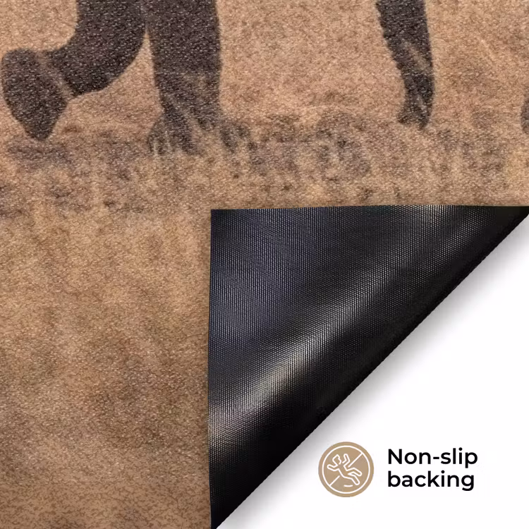 Olifanten - Savanne - Zonsondergang - Afrika - Warm Deurmat klein -antislip_EN