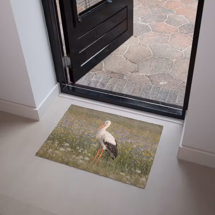 Ooienvaar - Bloemen - Weide - Kleurrijk Deurmat klein -sfeer5