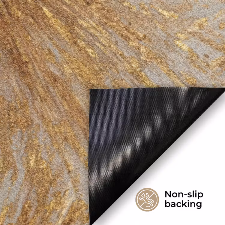 Explosie - Abstract - Goud - Wit Deurmat klein 898 -antislip_EN