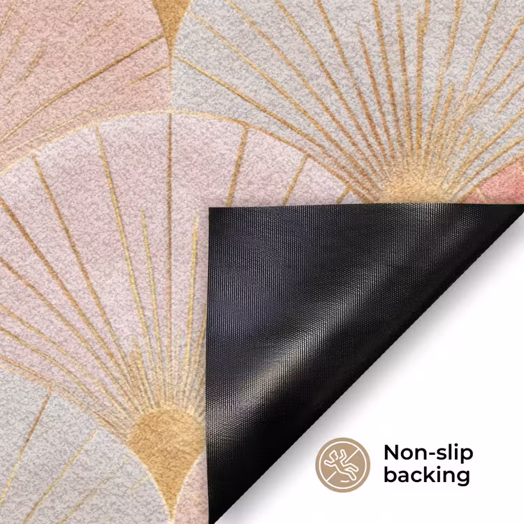 Waaiers - Goud - Roze Deurmat klein 898 -antislip_EN