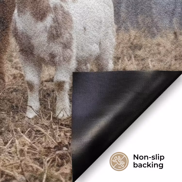 Boerderijdieren - Groep - Mist - Natuur - Rustiek Deurmat klein -antislip_EN