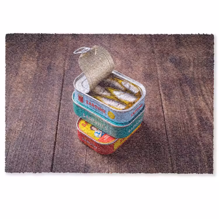 Doormat - Fish - Cans - Kitchen - Vis - Blikjes - Keuken Deurmat klein