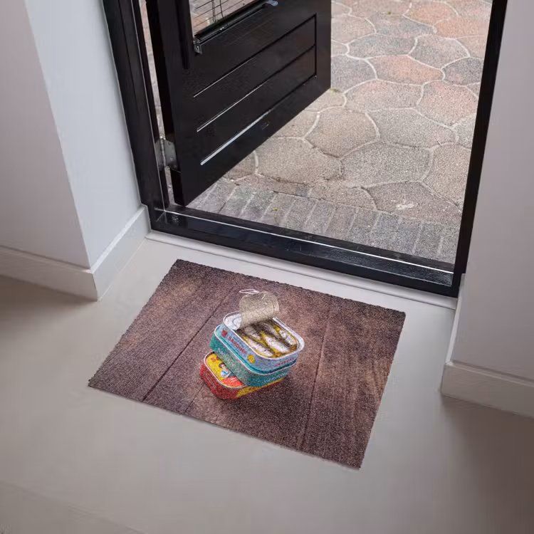 Doormat - Fish - Cans - Kitchen - Vis - Blikjes - Keuken Deurmat klein