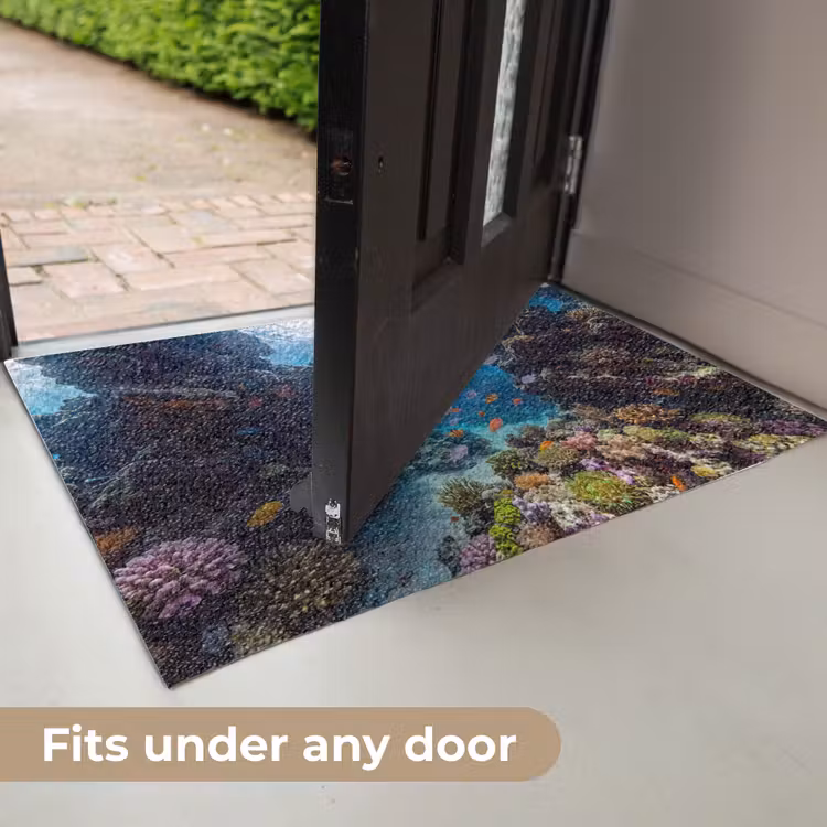 Vis - Koraalrif - Onderwater - Levendig - Blauw Deurmat klein -USP_EN