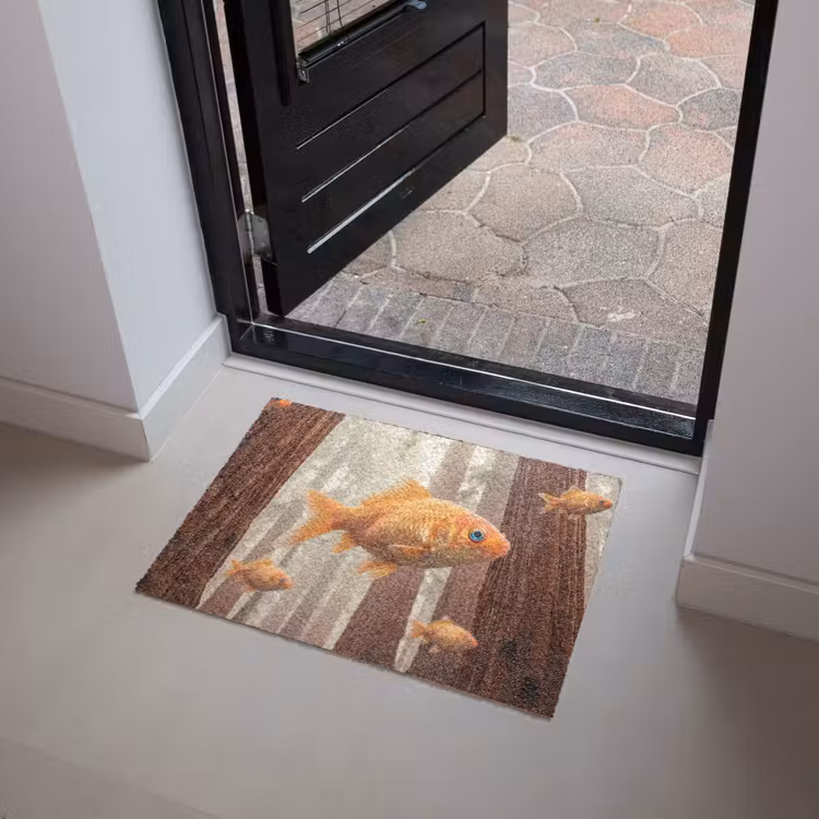Doormat - Fish - Forest - Fantasy - Vis - Bos - Fantasie Deurmat klein